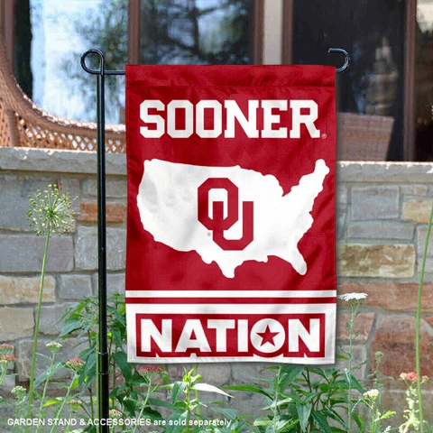 University of Oklahoma USA Stars and Stripes Nation Garden Flag and Yard Banner Cover