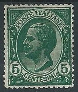 1906 REGNO EFFIGIE 5 CENT VARIETà DOPPIA STAMPA MH * - W151 - Picture 1 of 1