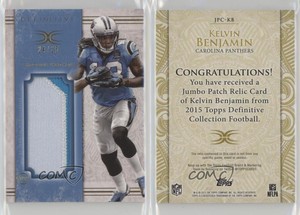 2015 Topps Definitive Collection Blue /25 Kelvin Benjamin #JPC-KB Jumbo Patch