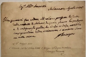 SONZOGNO G.B. FONDATORE CASA EDITRICE LETTERA AUTOGRAFA INVIATA AD AMORETTI 1805 - Picture 1 of 8