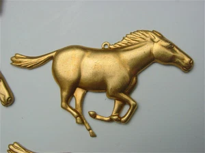 5 Detailed Brass Horse for Crafts,Clocks,Steampunk and Boxes ( Pack of 5 ) - Picture 1 of 7
