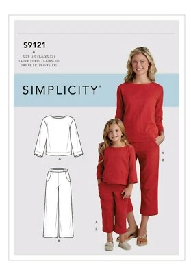 Simplicity 9121 Misses KINDER Top Hose Nähen Muster Größen XS-XL Alter 3-8 - Bild 1 von 4