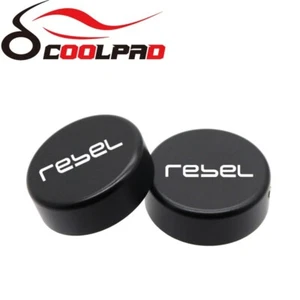 2x Cubierta de vástago de horquilla superior negra para motocicleta Honda Rebel CMX 250 300 500 - Imagen 1 de 9