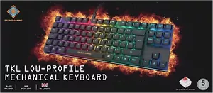 DELTACO Mechanical Gaming Keyboard Outemu Red Switches & RGB Lighting UK Layout - Picture 1 of 5