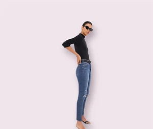 Jeans alla caviglia Gap High Rise True Skinny invecchiati nuovi taglia 24 - Foto 1 di 12