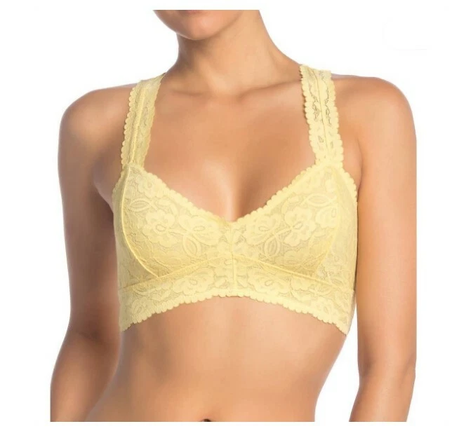 People S Yellow Galloon Lace Racerback Bralette OB590924