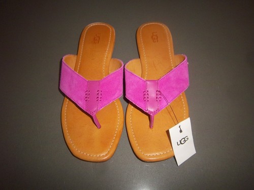 SANDALI INFRADITO DONNA TAGLIA 10 UGG TUOLUMNE ROSA PELLE SCAMOSCIATA NUOVI SENZA SCATOLA