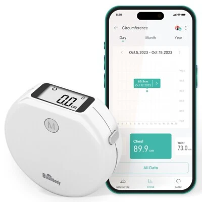 Cinta métrica corporal Bisonbody para bajar de peso conexión Bluetooth App Foto 1 de 4