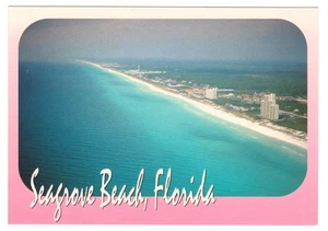 Seagrove Beach Florida Vista aérea del Golfo Vista panorámica de condominios y postal junto al mar - Imagen 1 de 2