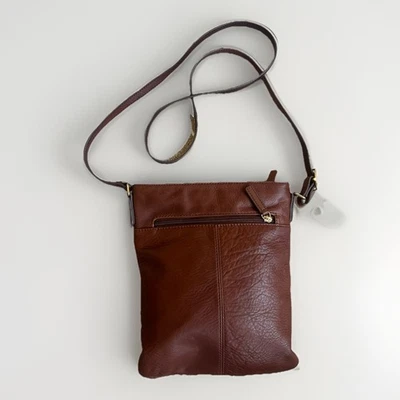 Bolso Bandolera Margot Cuero Genuino Marrón Tostado Clásico Minimalista Pequeño Foto 1 de 4