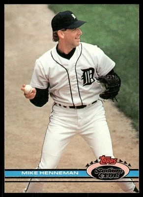 1991 Stadium Club #287 Mike Henneman Detroit Tigers Baseball Card - Image 1 of 2