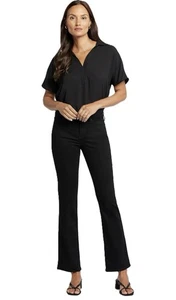 Pantalones de mezclilla para mujer NYDJ 12 Not Your Daughters Barbara Bootcut negros Lift Tuck acampanados - Imagen 1 de 5