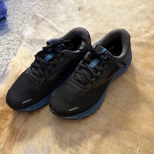 Men’s Brooks Ghost 14 Running Shoe - Size 9.5 2E (Wide) - Blue/blqck - Picture 1 of 10