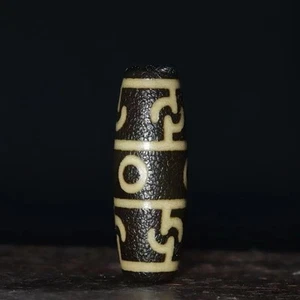 Tibetische Dzi Perlen Halskette Ein Auge Lotus Padmasambhava Amulett Anhänger Schmuck - Bild 1 von 7