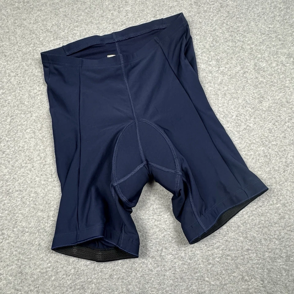 Vintage 80s LL Bean Padded Cycling Shorts Mens XL Nylon Stretch Made In USA Navy - Image 1 of 4
