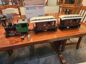 G Scale LGB Lehmann Steam Locomotive with 2 cars TESTED - Picture 1 of 6