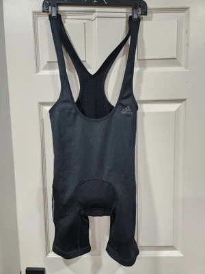 Adidas Padded Primeknit Cycling Bib Tights Shorts Men's Small Black Stretch - Image 1 of 4