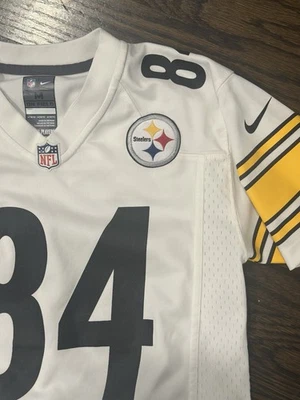 Футболка молодежная Pittsburgh Steelers No84 Antonio коричневая размер средний (10-12) - Изображение 1 из 4