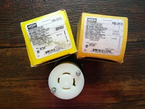 *NEU* HUBBELL HBL2413 TWIST-LOCK BUCHSE STECKER 20A 125/250V 3 POLIG - Bild 1 von 3