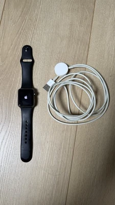 Apple Watch Series 1 38mm Space Grey Aluminium Case - Black Sport Band - Image 1 of 2