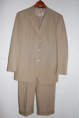 BROWN JOS. A. BANK 2-piece STRETCH COTTON SAVANNAH SUIT sz 42L JACKET & 34 PANTS - Image 1 of 4