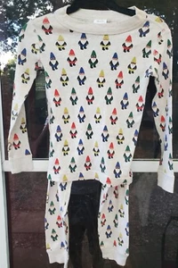 Hanna Andersson Rainbow Gnome Pajama Set, Size 4 Organic Cotton EUC - Picture 1 of 6
