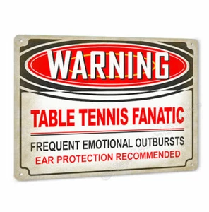 Warnung Tischtennis Fanatiker Schild ist Whiff Waff Tischtennis Spieler Geschenk Deko 332 - Bild 1 von 1