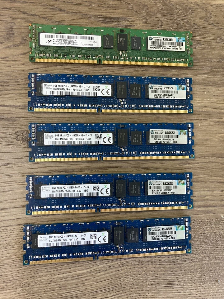 HP 36GB (4x8gb, 1x4gb) Server Memory 731657-081 715282-001 - Image 1 of 4