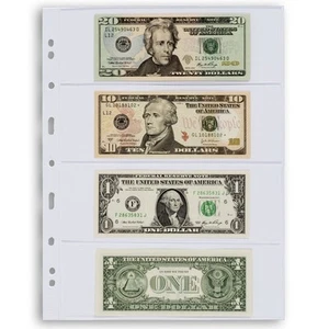 15 Páginas de Billetes Lighthouse Grande 4 Bolsillos Moneda Moderna 4C Transparente 3 Paquetes - Imagen 1 de 6