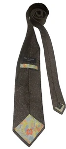 Ted Baker London Neck Tie Men's Black & Silver Abstract Small Square Print - Picture 1 of 6
