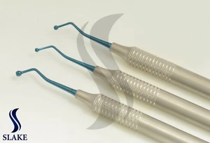 Dental Composite Filling Instruments Flat Plastic Ball Tip Burnisher Set of 3 - Picture 1 of 3