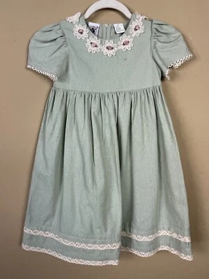 Vestido de Pascua Goodlad Bebé Niñas Mangas Cortas Verde Talla 5 Vintage Años 90 Y2K Foto 1 de 4
