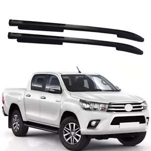 2 Stück für Hilux Revo 2015-2019 Aluminium schwarz Dachschiene Gestell Seitendachschienenschienen - Bild 1 von 5