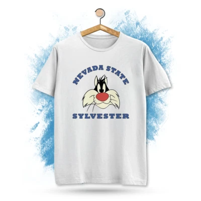 CREATEE T-shirt Maglia Gatto Silvestro Lucio Corsi Nevada state Sylvester musica