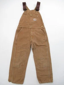 Carhartt Overalls Kids Size 6 or 20" Waist Duck Canvas Golden Brown Carpenter - Picture 1 of 10