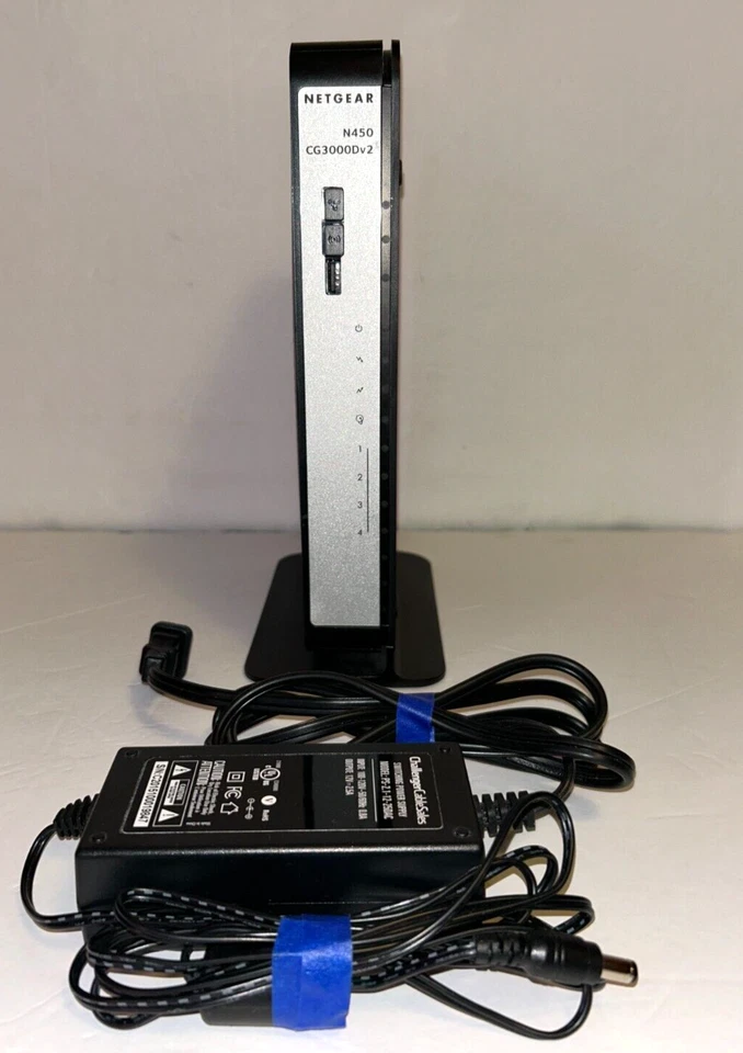 Genuine-Original OEM NETGEAR N450 WiFi Cable Modem Router CG3000Dv2-DOCSIS 3.0 - Image 1 of 4