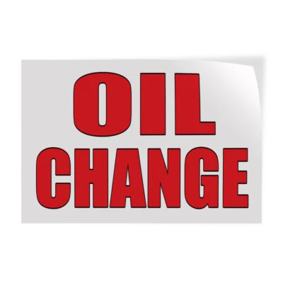 Decal Stickers Oil Change Auto Body Shop Car Repair D Vinyl Store Sign Label - Image 1 of 4
