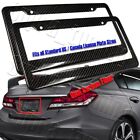2Pcs Type-2 Real Carbon Fiber License Plate Cover Frame Front & Rear Universal 2