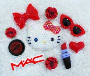 Zum Selbermachen 3D Kitty Bling Bling Flatback Cabochons Handy Hülle Deko Kit - Bild 1 von 1