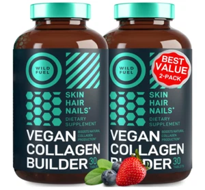 Vegan Collagen Booster Tablets, Biotin & Superfoods for Skin, Hair, Nails 2-Pack - Picture 1 of 9