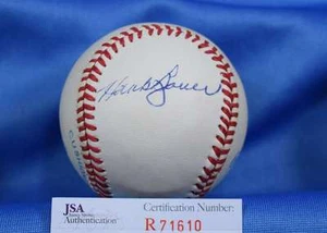 Hank Bauer Jsa Coa Hand Signed American League Autograph Baseball - Picture 1 of 1