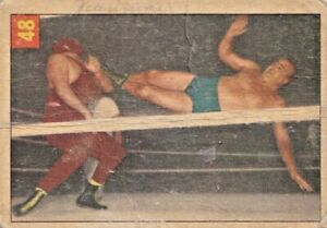 PAT  FLANAGAN " flying irishman " -1954-55 PARKHURST " wrestling "  card