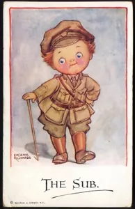1919 Vintage Comic Postcard: the Sub. Free UK Postage - Picture 1 of 1