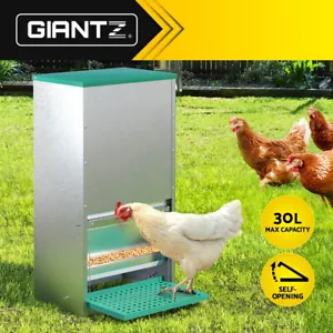Giantz Automatic Chicken Feeder Port Coop Chick Poultry Treadle Self Opening - Picture 1 of 8