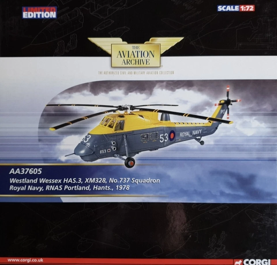 Corgi AA37605 Westland Wessex HAS 3 XM328 No 737 SquadronRoyal Navy, RNAS  - Image 1 of 1