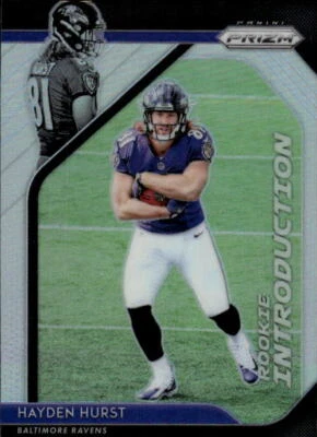 2018 Panini Prizm Hayden Hurst #RI-8 Rookie Introduction Prizm Ravens 6O - Image 1 of 2
