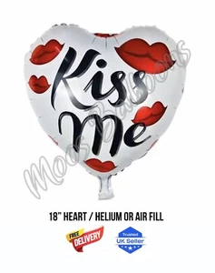 VALENTINES DAY HELIUM FOIL BALLOON RED LOVE HEART BALLOON ROMANTIC GIFT IDEA UK - Picture 1 of 1