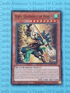 Hapi, Guidance of Horus AGOV-EN013 Super Rare Yu-Gi-Oh Card 1st Edition New