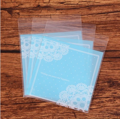 100x Lace self-seal plastic bags lolly cookie candy sweets wedding party favours - image 1 of 2