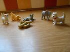 Six Vintage Meg Toys - 2 Cats, 2 Dogs, Elephant And A Snake